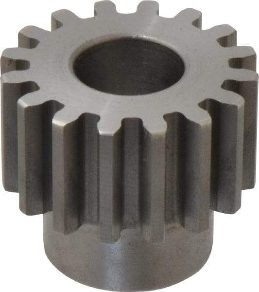 Boston Gear - 12 Pitch, 1.333" Pitch Diam, 16 Tooth Spur Gear - 3/4" Face Width, 5/8" Bore Diam, 0.99" Hub Diam, 14.5° Pressure Angle, Steel - Makers Industrial Supply