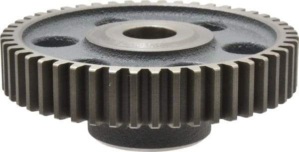 Boston Gear - 12 Pitch, 4" Pitch Diam, 48 Tooth Spur Gear - 3/4" Face Width, 3/4" Bore Diam, 1-3/4" Hub Diam, 14.5° Pressure Angle, Steel - Makers Industrial Supply