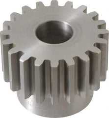 Boston Gear - 10 Pitch, 2" Pitch Diam, 20 Tooth Spur Gear - 1" Face Width, 3/4" Bore Diam, 1.62" Hub Diam, 14.5° Pressure Angle, Steel - Makers Industrial Supply