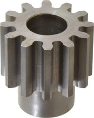 Boston Gear - 6 Pitch, 2" Pitch Diam, 12 Tooth Spur Gear - 1-1/2" Face Width, 1" Bore Diam, 1.46" Hub Diam, 14.5° Pressure Angle, Steel - Makers Industrial Supply