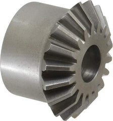 Boston Gear - 12 Pitch, 1-1/2" Pitch Diam, 18 Tooth Miter Gear - 0.33" Face Width, 1/2" Bore Diam, 1-1/4" Hub Diam, 20° Pressure Angle, Steel - Makers Industrial Supply