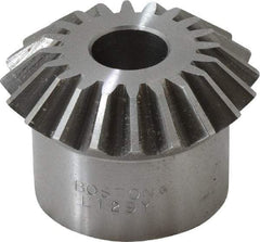 Boston Gear - 10 Pitch, 2" Pitch Diam, 20 Tooth Miter Gear - 0.45" Face Width, 5/8" Bore Diam, 1.62" Hub Diam, 20° Pressure Angle, Steel - Makers Industrial Supply