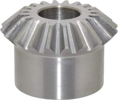 Boston Gear - 10 Pitch, 2" Pitch Diam, 20 Tooth Miter Gear - 0.45" Face Width, 3/4" Bore Diam, 1.62" Hub Diam, 20° Pressure Angle, Steel - Makers Industrial Supply