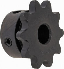 U.S. Tsubaki - 10 Teeth, 3/8" Chain Pitch, Chain Size 35, Finished Bore Sprocket - 3/8" Bore Diam, 1.214" Pitch Diam, 1.38" Outside Diam - Makers Industrial Supply