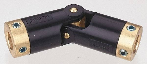 Value Collection - 3/8" Inside x 0.69" Outside Diam, Plastic Universal Joints with Brass Insert - 2.66" Long - Makers Industrial Supply