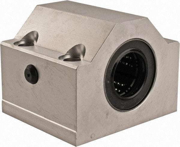 Thomson Industries - 25mm Inside Diam, 6,700 Lbs. Dynamic Capacity, Closed Single Pillow Block Linear Bearing - 60mm Overall Height x 78mm Overall Width, 40mm Btw Mount Hole Centers - Makers Industrial Supply