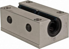 Thomson Industries - 16mm Inside Diam, 4,400 Lbs. Dynamic Capacity, Open Twin Pillow Block Linear Bearing - 35mm Overall Height x 53" Overall Width, 64mm Btw Mount Hole Centers - Makers Industrial Supply