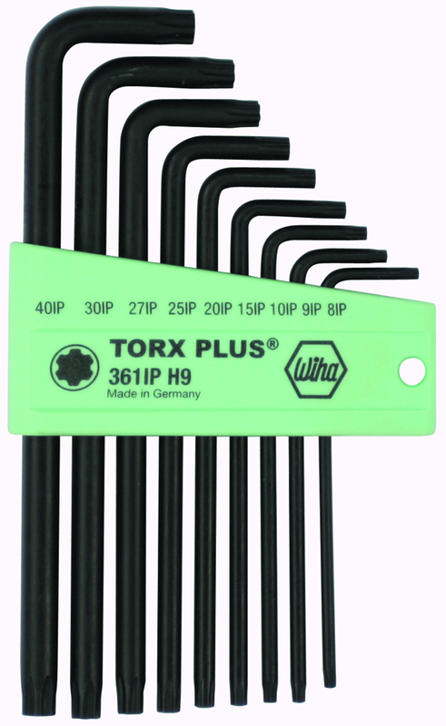 9 Piece - IP8; IP9; IP10; IP15; IP20; IP25; IP27; IP30; IP40 - TorxPlus L-Key Long Arm Set - Makers Industrial Supply