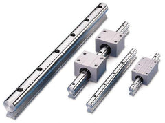 Thomson Industries - 1-1/4" Shaft Diam, 0.78" Base Width, Steel Shaft, Steel Rail, Round Shaft Assemblies - 5/16 Bolt, 24" Long - Makers Industrial Supply