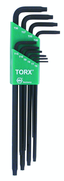 10 Piece - T6; T7; T8; T9; T10; T15; T20; T25; T27; T30 - Torx Long Arm L-Key Set - Makers Industrial Supply