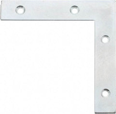 Value Collection - 5" Long x 0.870" Wide, Steel, Corner Brace - Zinc Plated - Makers Industrial Supply