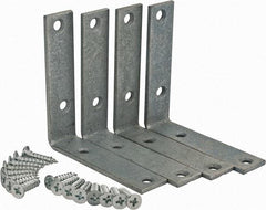 Value Collection - 3" Long x 3/4" Wide, Steel, Corner Brace - Galvanized - Makers Industrial Supply