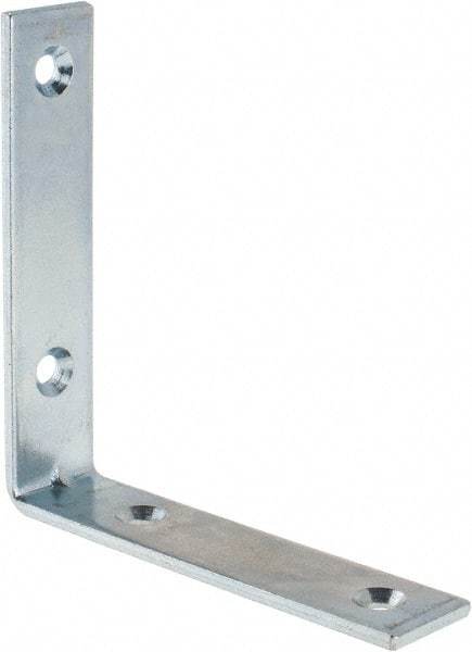 Value Collection - 3-1/2" Long x 3/4" Wide, Steel, Corner Brace - Zinc Plated - Makers Industrial Supply