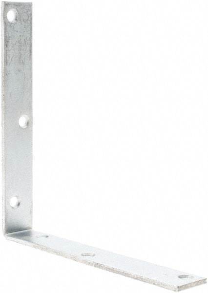 Value Collection - 8" Long x 1-1/4" Wide, Steel, Corner Brace - Zinc Plated - Makers Industrial Supply