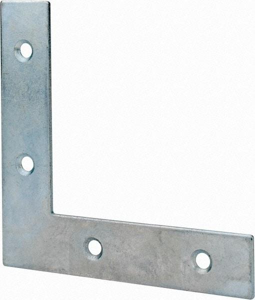 Value Collection - 4" Long x 0.870" Wide, Steel, Corner Brace - Zinc Plated - Makers Industrial Supply