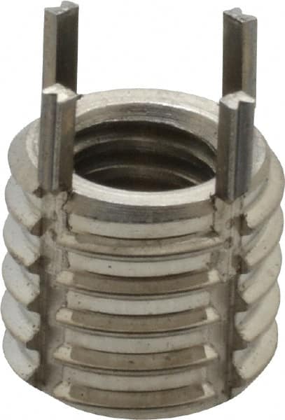 Recoil - 5/16-18 Internal, 1/2-13 External, 11mm Insert Length, Heavy Duty Keylocking Thread Inserts - Stainless Steel, Passivated Finish, Grade 303 - Exact Industrial Supply