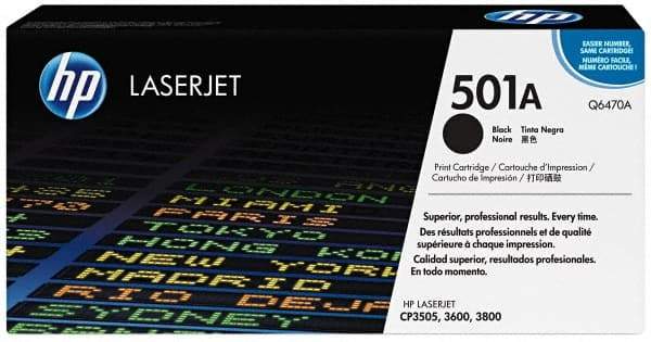 Hewlett-Packard - Black Toner Cartridge - Use with HP Color LaserJet 3600 - Makers Industrial Supply