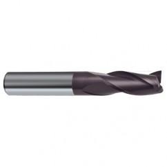 9.5mm Dia. x 72mm Overall Length 3-Flute Square End Solid Carbide SE End Mill-Round Shank-Center Cut-Firex - Makers Industrial Supply