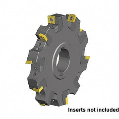 Kennametal - Arbor Hole Connection, 0.63" Cutting Width, 1.353" Depth of Cut, 125mm Cutter Diam, 1.5748" Hole Diam, 8 Tooth Indexable Slotting Cutter - KSSM Toolholder, SP.T 10T3.. Insert, Neutral Cutting Direction - Makers Industrial Supply