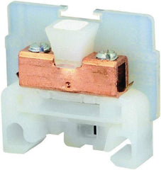 Square D - 600 VAC, 40 Amp, -40 to 275°F, DIN Rail Mount, Nylon Standard Terminal Block - 2 Contacts, Copper, 22 to 10 AWG Compatibility, 1.38 Inch High x 1.4 Inch Deep - Makers Industrial Supply