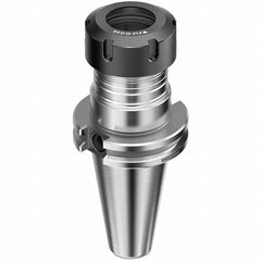 Collet Chuck: 2 to 20 mm Capacity, ER Collet, Taper Shank 4″ Projection, 0.0001″ TIR, Balanced to 25,000 RPM, Through Coolant