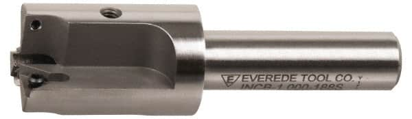 Everede Tool - 1-5/16 Inch Diameter, Interchangeable Pilot, Straight 1/2 Inch Shank Diameter, 3 Insert, Indexable Counterbore - 3.2 Inch Overall Length, TPGH 215 Insert, 5/16 Inch Pilot Hole Diameter Compatibility - Makers Industrial Supply