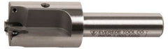 Everede Tool - 1-7/8 Inch Diameter, Interchangeable Pilot, Straight 3/4 Inch Shank Diameter, 3 Insert, Indexable Counterbore - 3.2 Inch Overall Length, TPGH 215 Insert, 7/16 Inch Pilot Hole Diameter Compatibility - Makers Industrial Supply