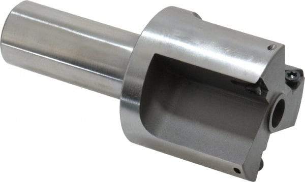 Everede Tool - 1-5/8 Inch Diameter, Interchangeable Pilot, Straight 3/4 Inch Shank Diameter, 3 Insert, Indexable Counterbore - 3.2 Inch Overall Length, TPGH 215 Insert, 5/16 Inch Pilot Hole Diameter Compatibility - Makers Industrial Supply