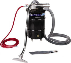 Guardair - 30 Gal Steel Tank, Air Powered Pneumatic Canister Wet/Dry Vacuum - 15 Peak hp, 20' Hose Fitting, Cartridge Filter, Accessories Included - Makers Industrial Supply