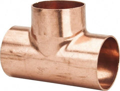 Mueller Industries - 3" Wrot Copper Pipe Tee - C x C x C, Solder Joint - Makers Industrial Supply