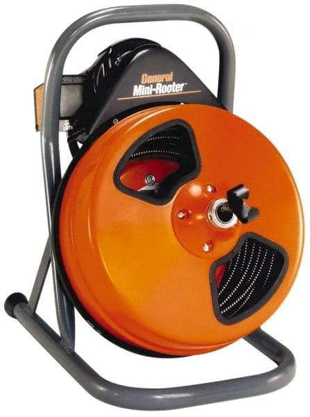 General Pipe Cleaners - Electric Battery Drain Cleaning Machine - For 3" Pipe, 75' Cable, 165 Max RPM - Makers Industrial Supply