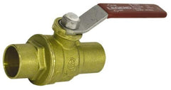 Legend Valve - 2" Pipe, Full Port, Lead Free Brass Standard Ball Valve - 2 Piece, C x C Sweat Ends, Lever Handle, 600 WOG, 150 WSP - Makers Industrial Supply