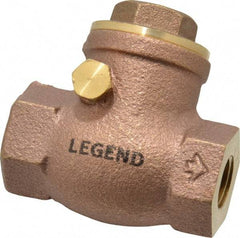 Legend Valve - 1/4" Brass Check Valve - Inline, FNPT x FNPT, 200 WOG - Makers Industrial Supply