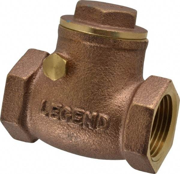 Legend Valve - 3/4" Brass Check Valve - Inline, FNPT x FNPT, 200 WOG - Makers Industrial Supply