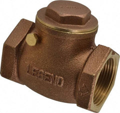 Legend Valve - 1-1/4" Brass Check Valve - Inline, FNPT x FNPT, 200 WOG - Makers Industrial Supply