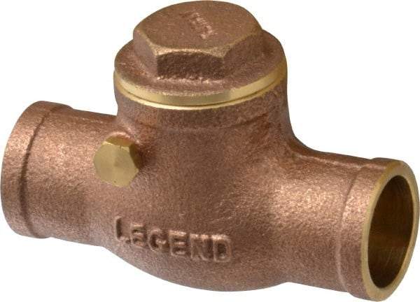 Legend Valve - 3/4" Brass Check Valve - Soldered x Soldered, 200 WOG - Makers Industrial Supply