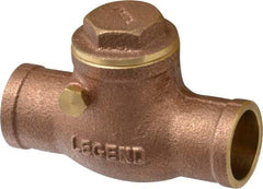 Legend Valve - 3/4" Brass Check Valve - Soldered x Soldered, 200 WOG - Makers Industrial Supply