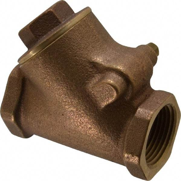 Legend Valve - 1" Bronze Check Valve - Y-Pattern, FNPT x FNPT, 300 WOG - Makers Industrial Supply