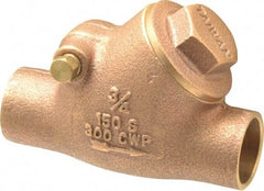 Legend Valve - 3/4" Bronze Check Valve - Y-Pattern, Soldered x Soldered, 300 WOG - Makers Industrial Supply