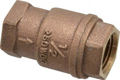 Legend Valve - 1/2" Bronze Check Valve - Inline, FNPT x FNPT, 250 WOG - Makers Industrial Supply