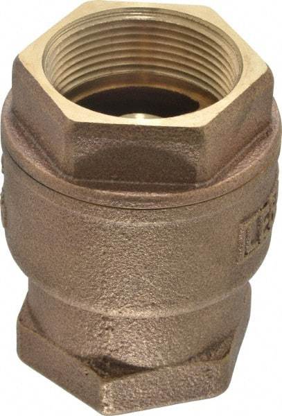 Legend Valve - 1-1/2" Bronze Check Valve - Inline, FNPT x FNPT, 250 WOG - Makers Industrial Supply