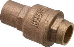 Legend Valve - 1/2" Bronze Check Valve - Inline, Soldered x Soldered, 250 WOG - Makers Industrial Supply