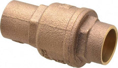 Legend Valve - 3/4" Bronze Check Valve - Inline, Soldered x Soldered, 250 WOG - Makers Industrial Supply