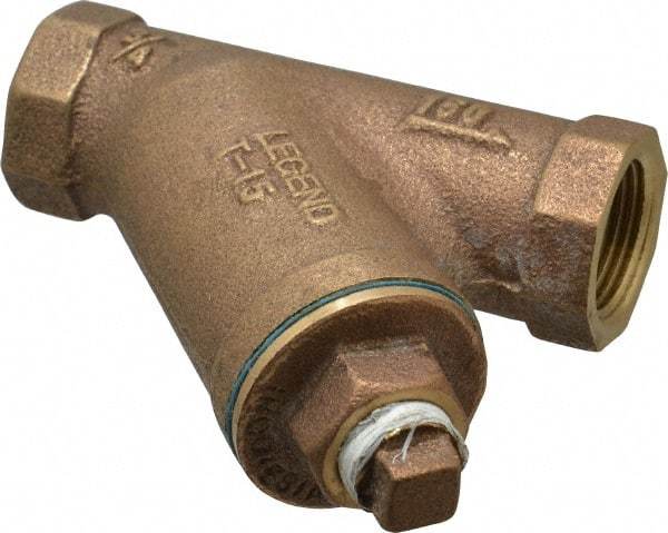 Legend Valve - 3/4" Pipe, FNPT Ends, Bronze Y-Strainer - 300 psi WOG Rating, 150 psi WSP Rating - Makers Industrial Supply