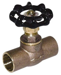 Legend Valve - 3/4" Pipe, 125 psi WOG Rating, Lead Free Brass, Stop Valve - Handwheel Handle, C x C Sweat End Connections - Makers Industrial Supply