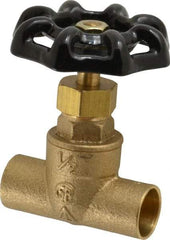 Legend Valve - 1/2" Pipe, 125 psi WOG Rating, Brass, Stop Valve - Handwheel Handle, Soldered x Soldered End Connections - Makers Industrial Supply