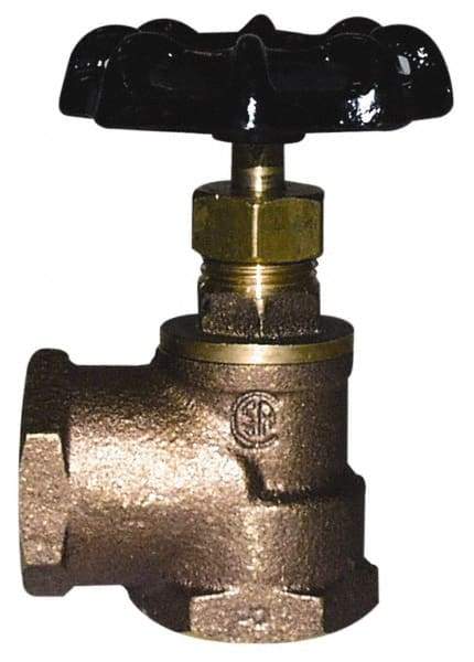 Legend Valve - 1/2" Pipe, 125 psi WOG Rating, Lead Free Brass Angle, Stop Valve - Handwheel Handle, FNPT x FNPT End Connections - Makers Industrial Supply