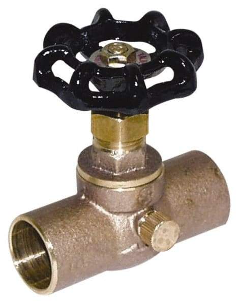 Legend Valve - 3/4" Pipe, 125 psi WOG Rating, Lead Free Brass Stop & Waste Valve - Handwheel Handle, C x C Sweat End Connections - Makers Industrial Supply