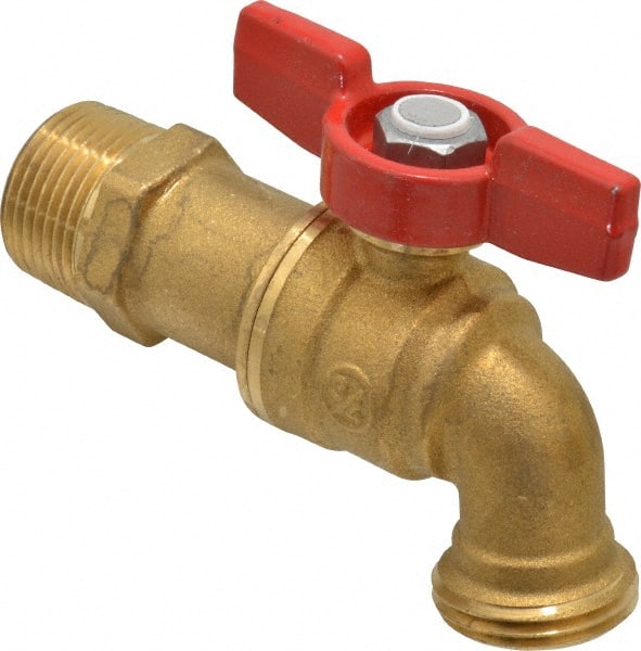 Legend Valve - 3/4 Inch Pipe, 125 psi WOG Rating, Brass Hose Bibb, Stop Valve - Makers Industrial Supply