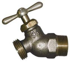 Legend Valve - 1/2" Pipe, 125 psi WOG Rating, Lead Free Brass Hose Bibb, Stop Valve - Tee Handle, MNPT x GHT End Connections - Makers Industrial Supply